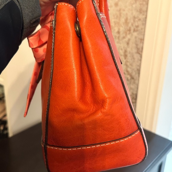 Coach Red Madeline Leather Tote Purse Turnlock Satchel Shoulder Bag Vtg 11553 - Picture 8 of 13